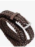 Reiss Carlton woven leather belt 3.5cm width, UK version
