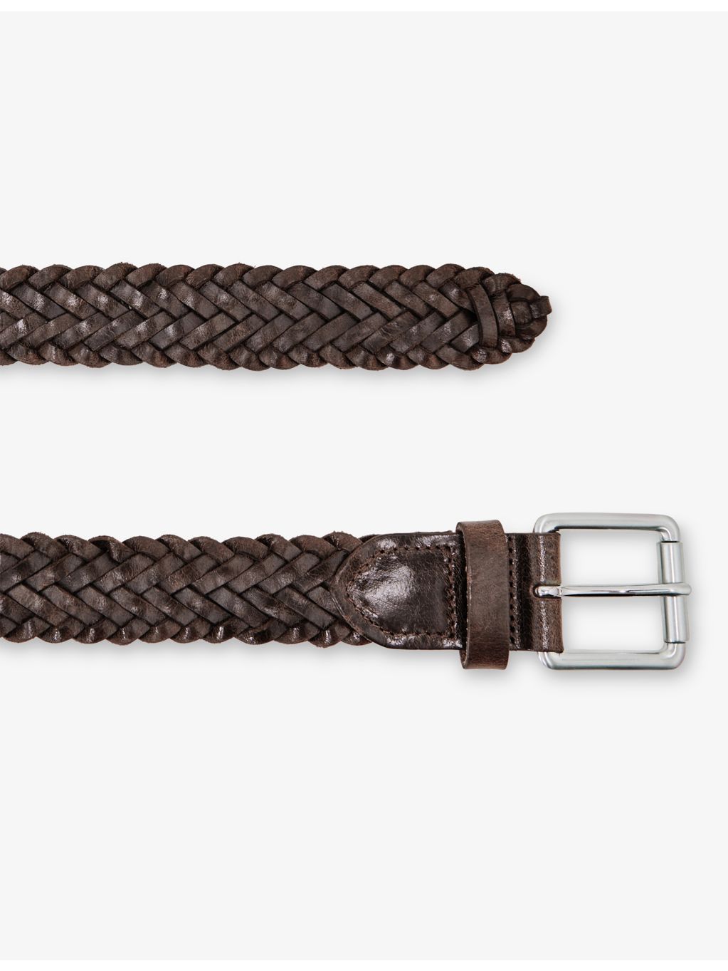 Reiss Carlton woven leather belt 3.5cm width, UK version