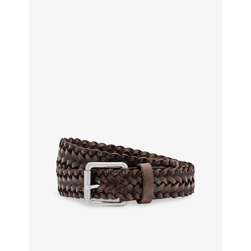 Carlton Woven Leather Belt - 28