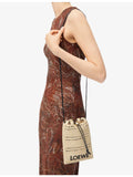 Loewe raffia cross-body bag with leather trim - British product