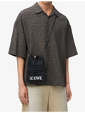 LOEWE raffia cross-body bag with leather trim and gold hardware (British brand)