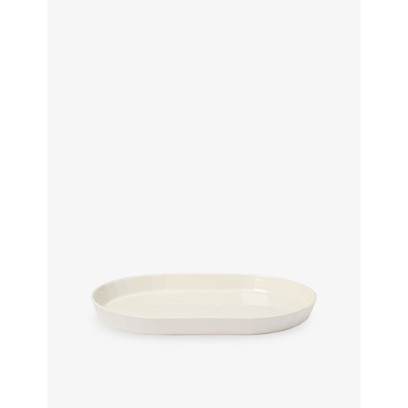 Fade Oval Porcelain Platter 32cm - CACAO