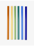 The Conran Shop Santorini set of six glass straws 14cm (British brand)