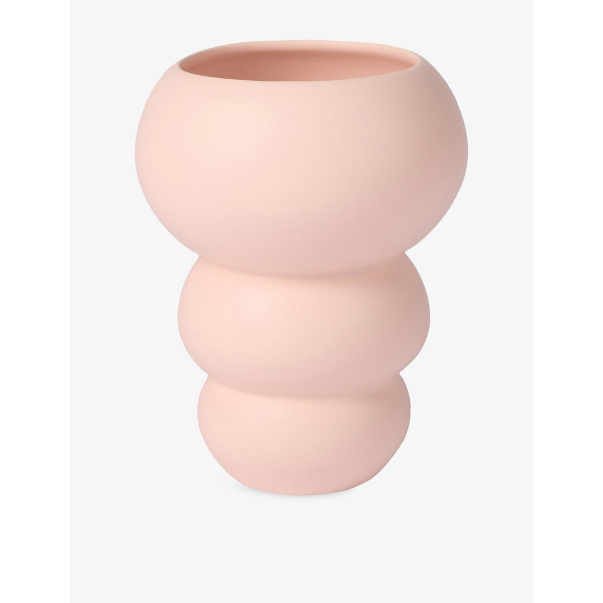 Stacked Spheres Earthenware Vase 18.5cm - ORANGE