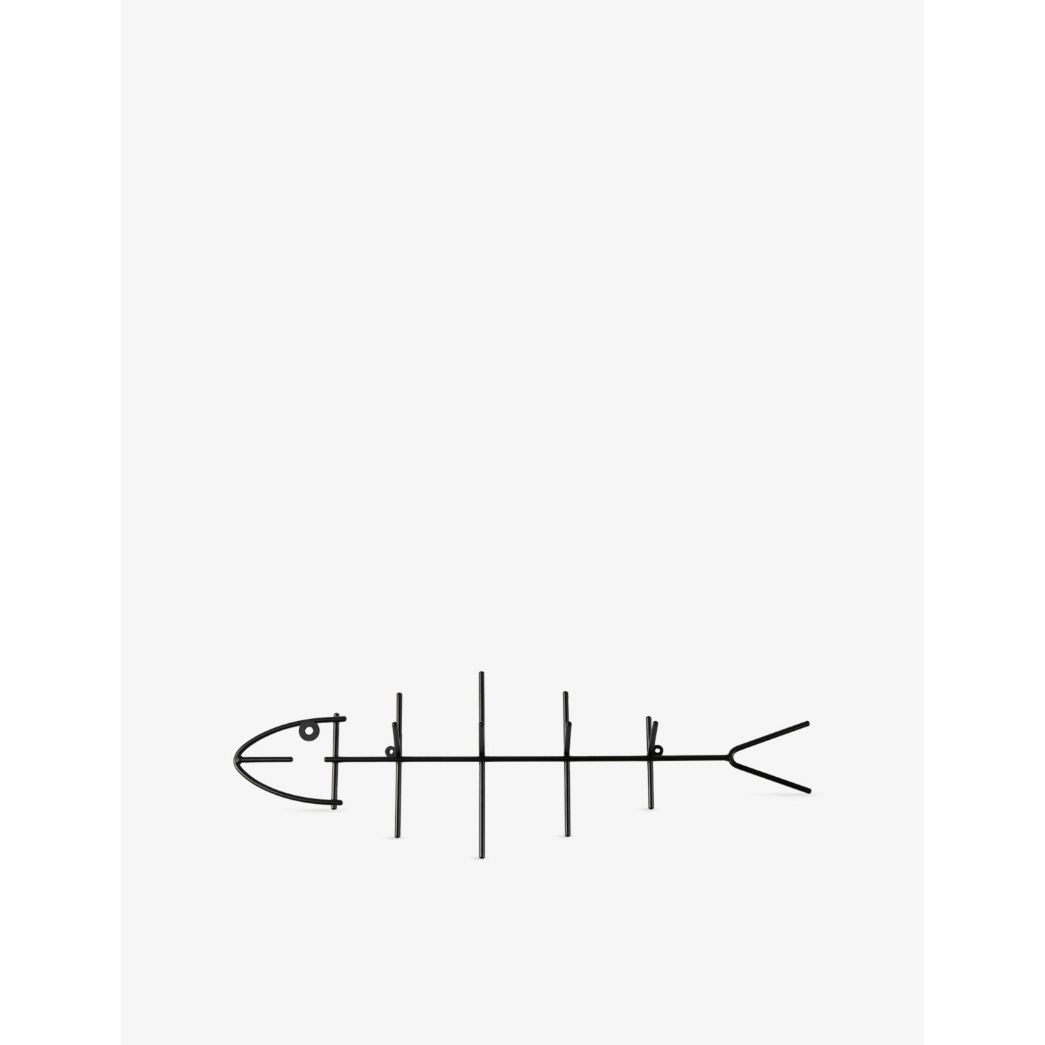 Fish Hook Steel Wall Hanger 60cm - BLACK