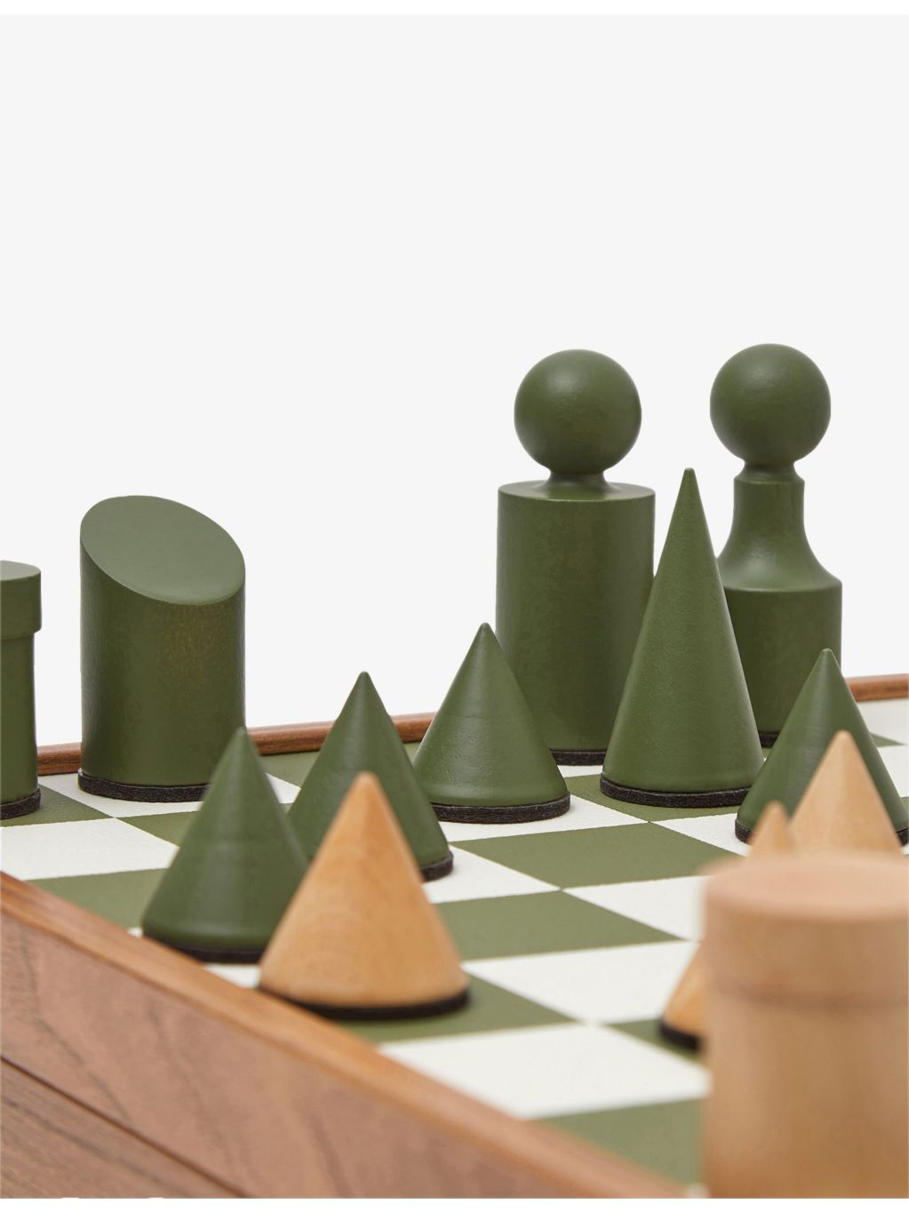 The Conran Shop Milos Olivine wooden chess set 40cm - British product