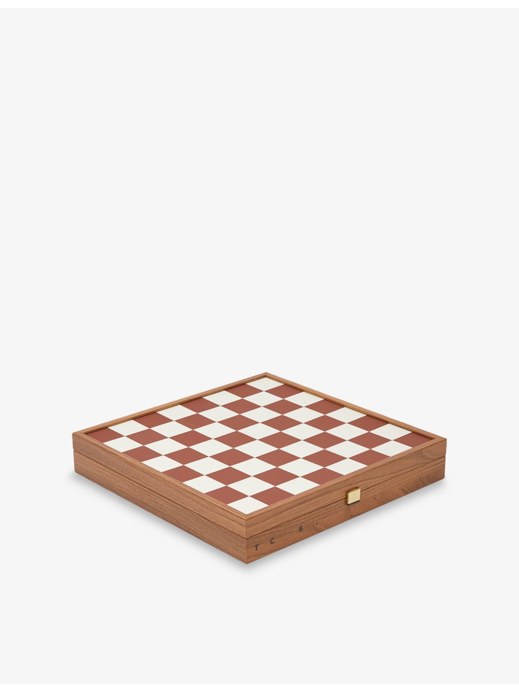 The Conran Shop Milos terracotta wood chess set 40cm, UK version
