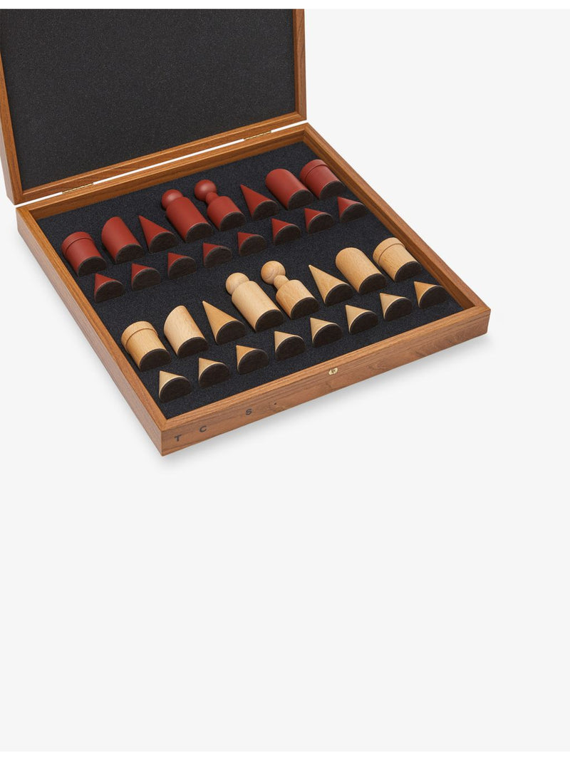 The Conran Shop Milos terracotta wood chess set 40cm, UK version