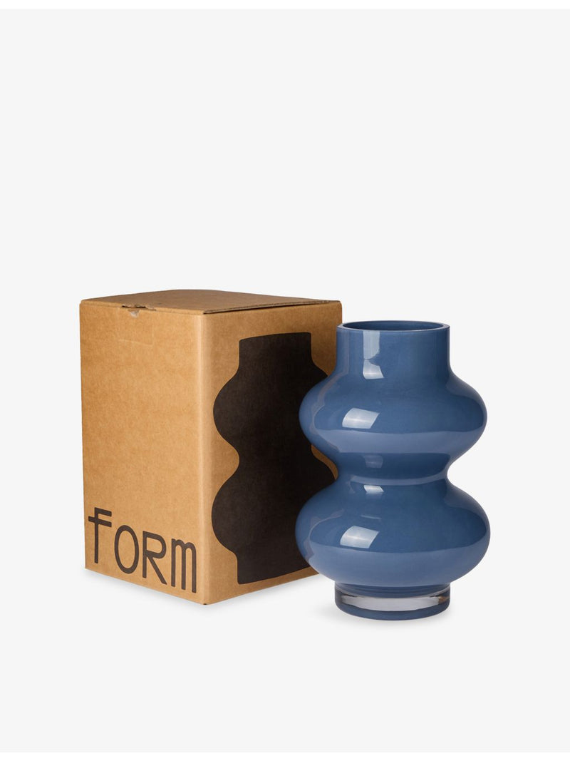 Conran Shop Form Curved Glass Vase 25.5cm, imported from the UK