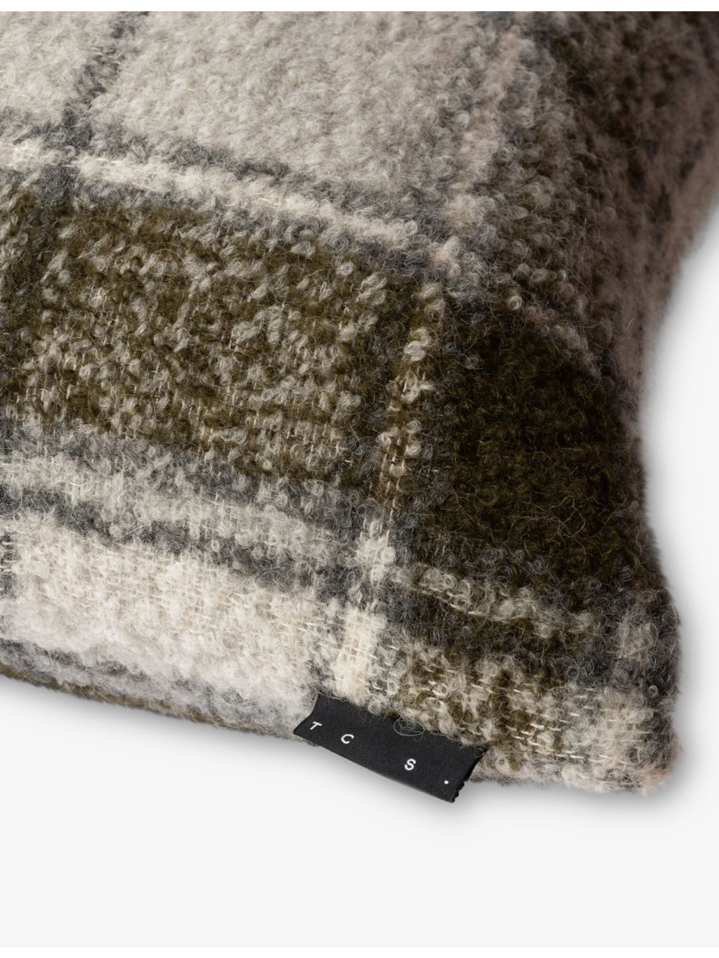 The Conran Shop tartan alpaca-blend cushion cover 50cm x 50cm - British product
