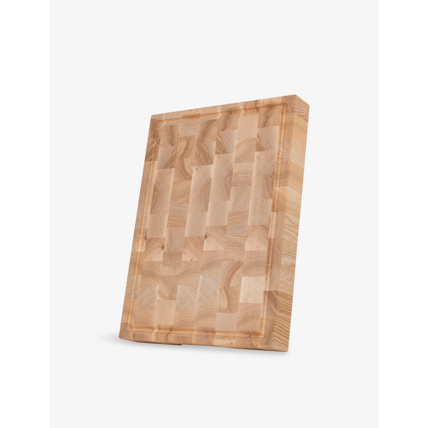 Woodstone wooden chopping board 60cm x 40cm with block pattern - British product