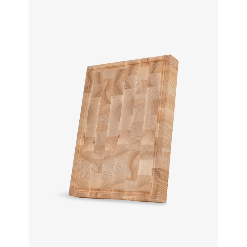 Woodstone wooden chopping board 60cm x 40cm with block pattern - British product