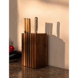 Woodsea wooden knife block 15.5cm x 12cm, imported from the UK