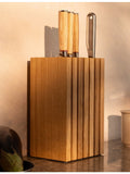 Woodsea wooden knife holder 15.5cm x 12cm, imported from the UK