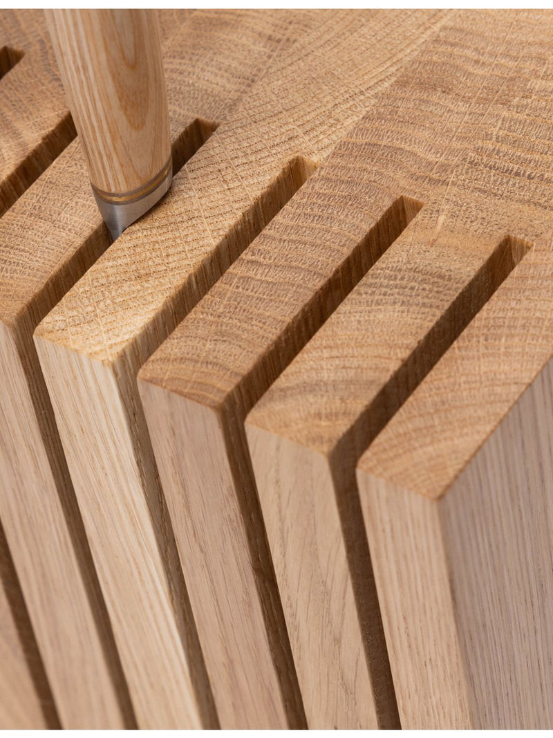 Woodsea wooden knife holder 15.5cm x 12cm, imported from the UK