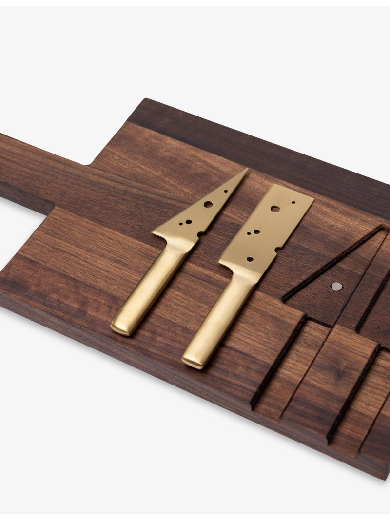 Woodsea cheese board with knives 55cm x 20cm, imported from the UK