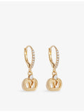 Valentino Garavani Vlogo crystal drop earrings 2.5cm - British product