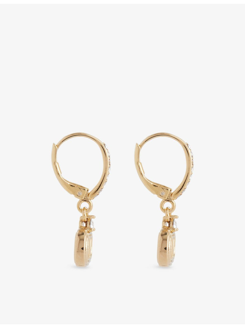 Valentino Garavani Vlogo crystal drop earrings 2.5cm - British product