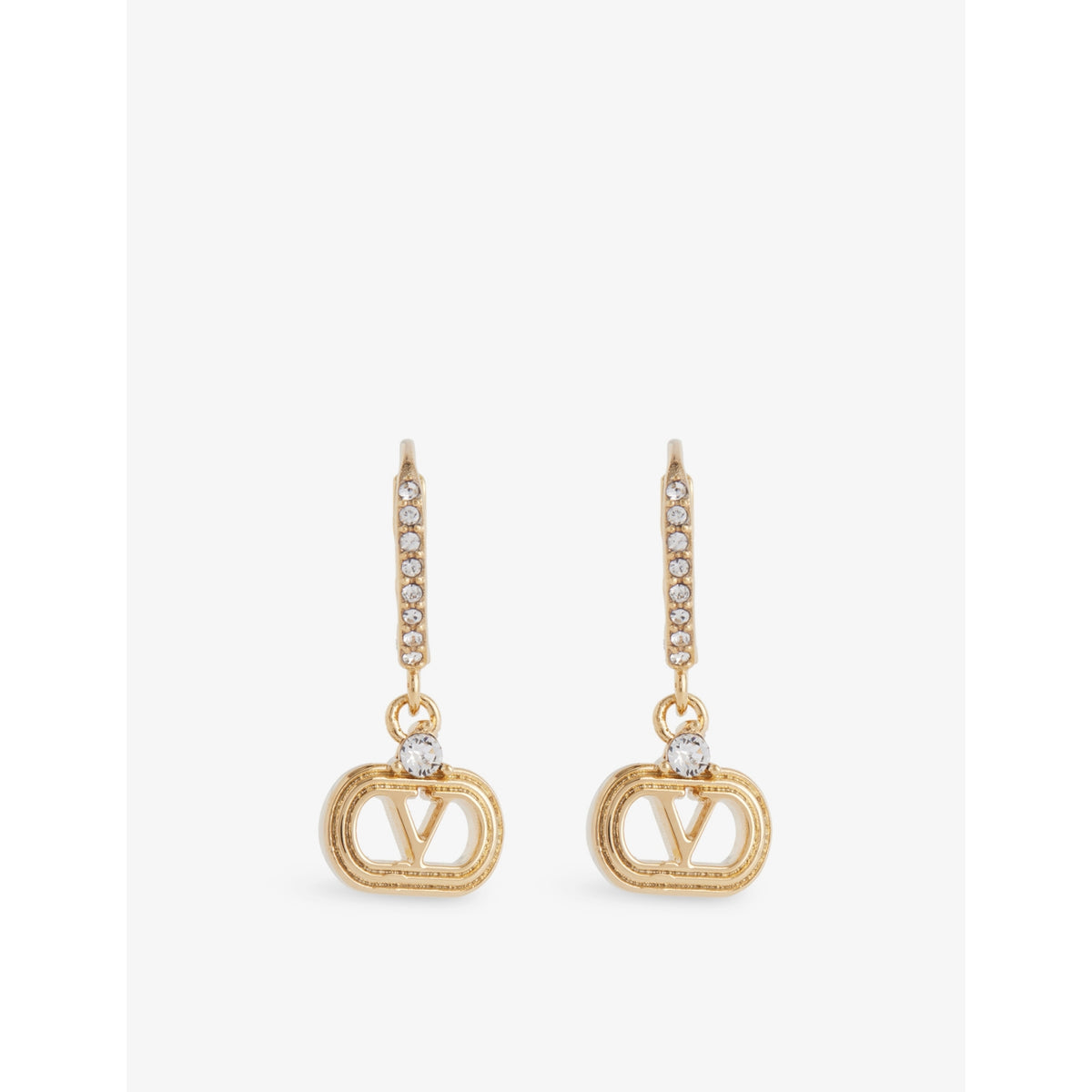 Valentino Garavani Vlogo crystal drop earrings 2.5cm - British product