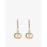 Valentino Garavani Vlogo crystal drop earrings 2.5cm - British product