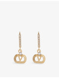 Valentino Garavani Vlogo crystal drop earrings 2.5cm - British product