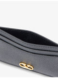 Valentino Garavani VLogo Signature leather card holder with gold hardware (British brand)