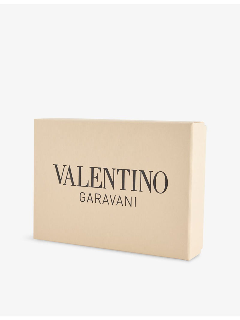 Valentino Garavani VLogo Signature leather card holder with gold hardware (British brand)