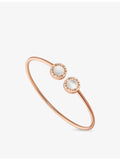 Bvlgari 18ct rose-gold mother-of-pearl cuff bracelet, imported from the UK