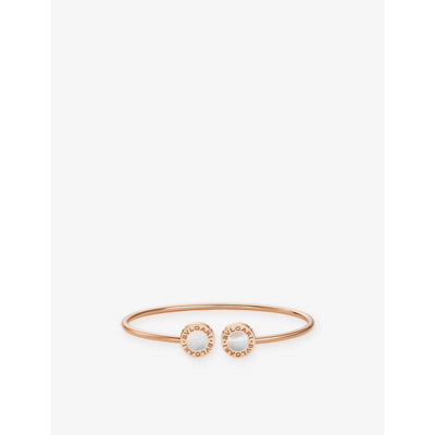 selfridges Bvlgari 18ct Rose-Gold and Mother-of-Pearl Bracelet- Buy online at McGrocer