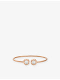 Bvlgari 18ct rose-gold mother-of-pearl cuff bracelet, imported from the UK