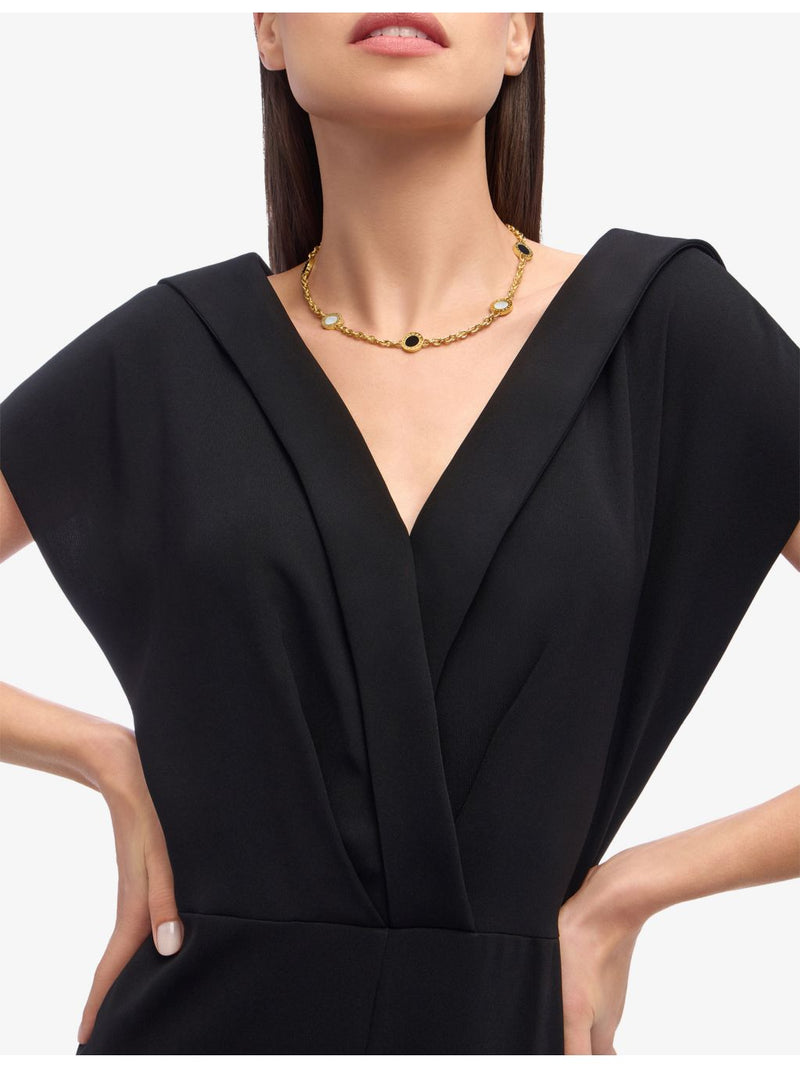 Bvlgari 18ct yellow-gold mother-of-pearl and onyx necklace (British brand)