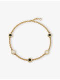 Bvlgari 18ct yellow-gold mother-of-pearl and onyx necklace (British brand)