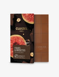 Michel Cluizel milk chocolate figs caramelised hazelnuts 100g, imported from the UK