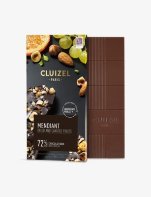 Michel Cluizel Mendiant 72% dark chocolate bar 100g, imported from the UK
