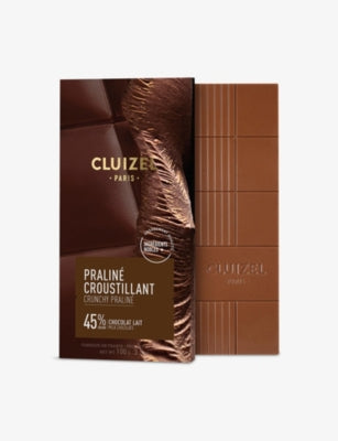 selfridges Michel Cluizel Praline Croustillant 45% Milk Chocolate Bar 100g- Buy online at McGrocer