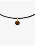 Monica Vinader tiger's eye pendant necklace in 18ct gold vermeil, UK version
