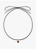 Monica Vinader tiger's eye pendant necklace in 18ct gold vermeil, UK version