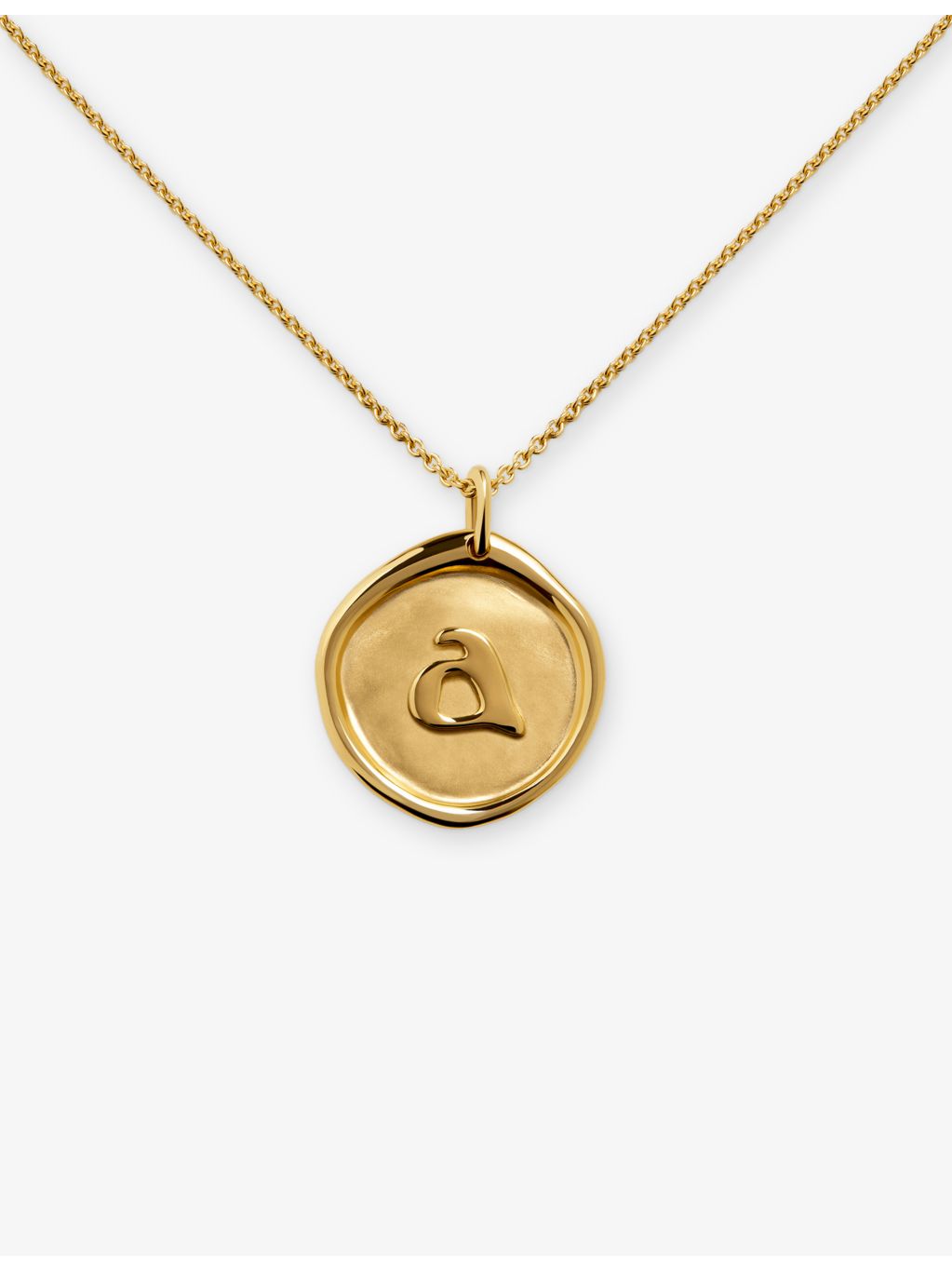 Monica Vinader Initial A gold vermeil necklace, imported from the UK