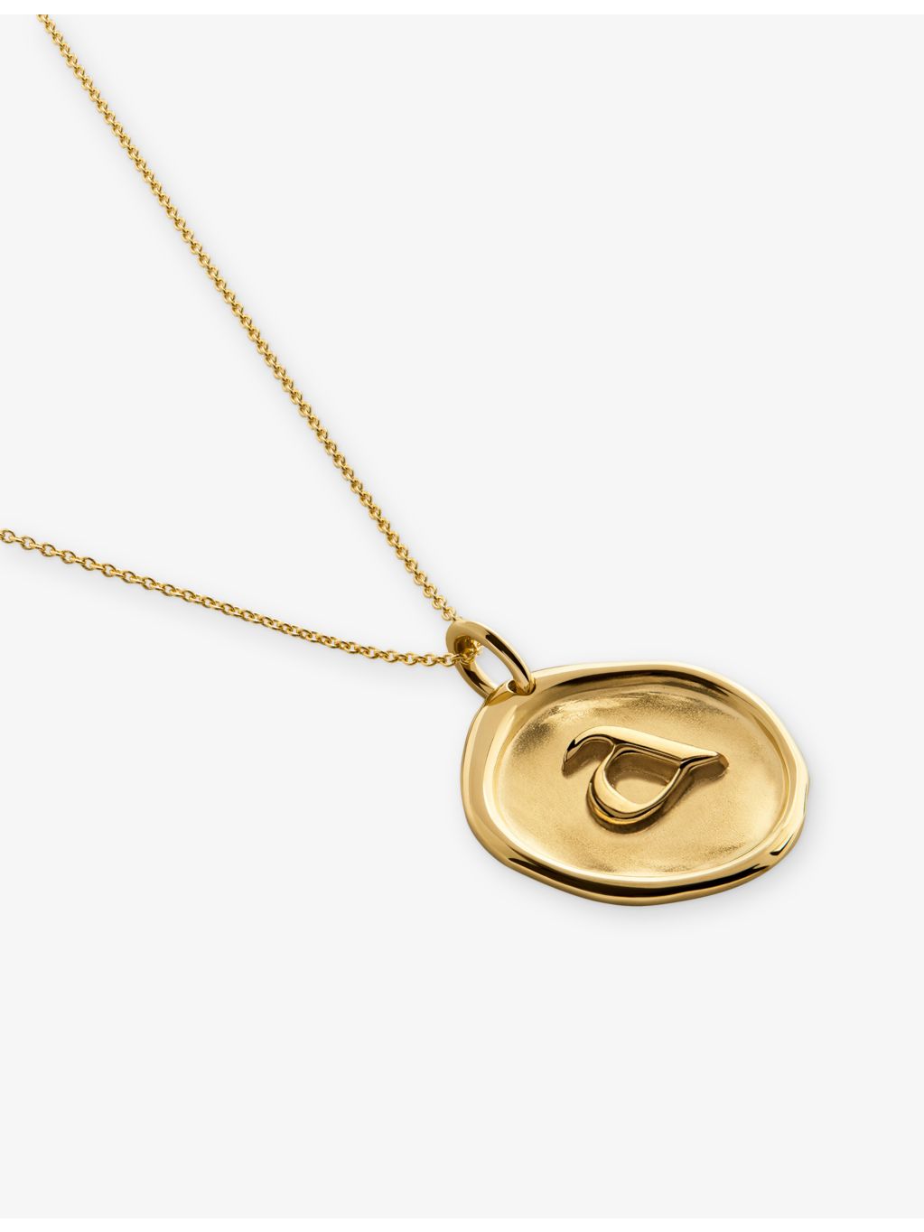 Monica Vinader Initial A gold vermeil necklace, imported from the UK