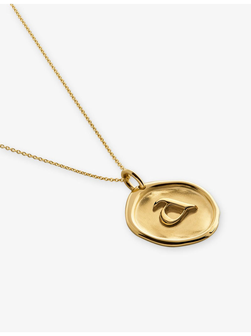 Monica Vinader Initial A gold vermeil necklace, imported from the UK