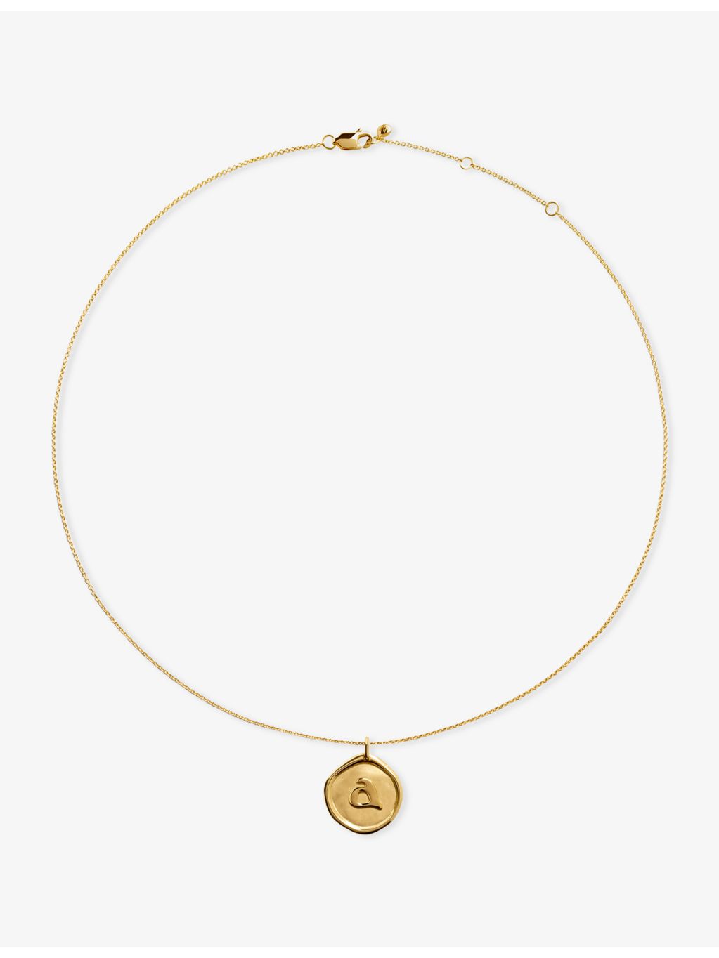 Monica Vinader Initial A gold vermeil necklace, imported from the UK