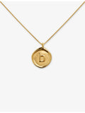 Monica Vinader Initial B necklace 18ct yellow gold vermeil (British brand)