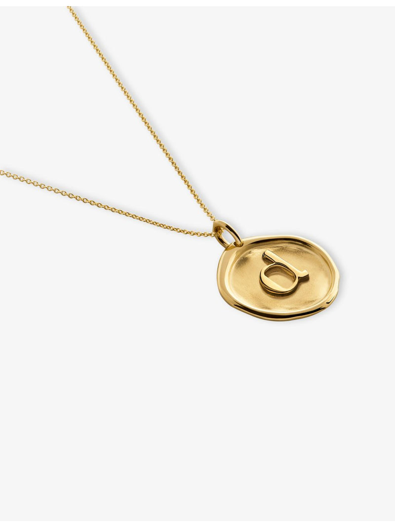 Monica Vinader Initial D 18ct gold vermeil necklace - British product