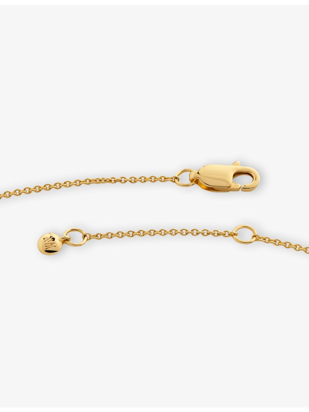 Monica Vinader 18ct gold-vermeil O initial necklace - British product