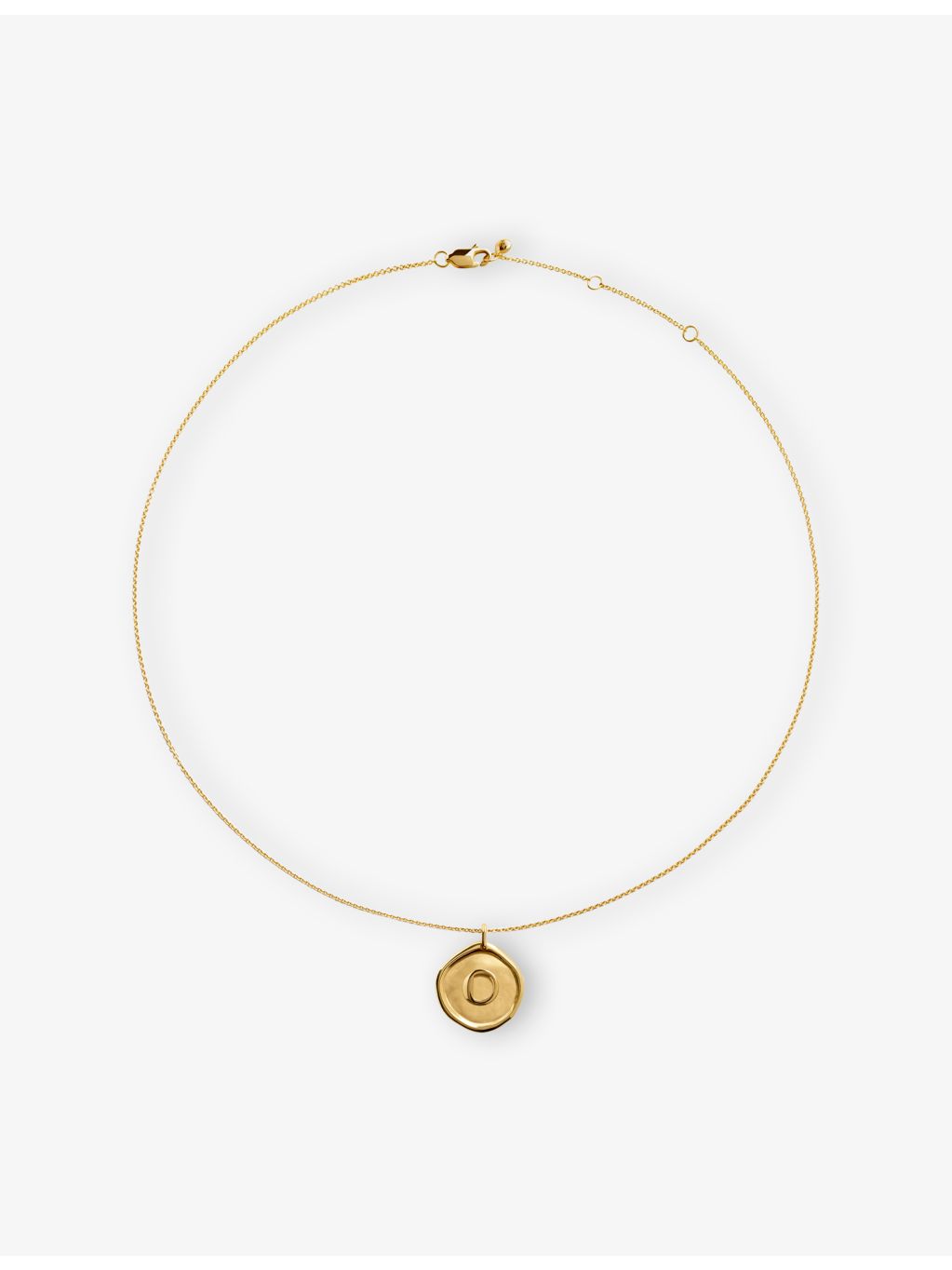 Monica Vinader 18ct gold-vermeil O initial necklace - British product