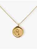 Monica Vinader 18ct yellow gold vermeil initial Q necklace - British product