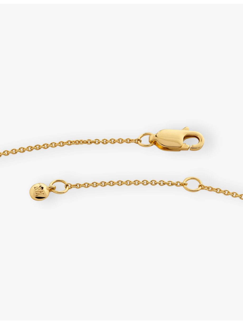 Monica Vinader 18ct yellow gold vermeil initial Q necklace - British product