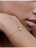 Monica Vinader initial R bracelet 18ct yellow gold vermeil - British product