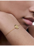 Monica Vinader initial U gold vermeil chain bracelet (British brand)