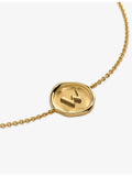 Monica Vinader initial W stamp 18ct gold vermeil bracelet - British product